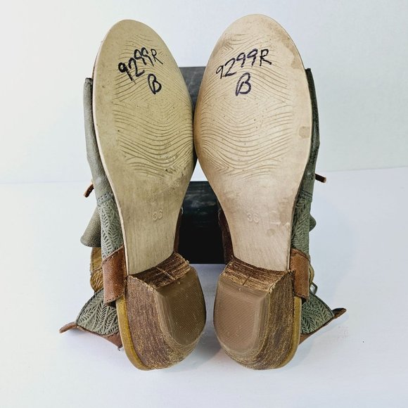 Miz Mooz New York City Celia Leather Heeled Sandals Sz 5.5 / 6 - Picture 7 of 10